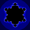 analogue of the Mandelbrot set fractal, for z raised to the seventh power (z^7)